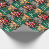 Create your own photo Merry Christmas script Geschenkpapier (Ecke)