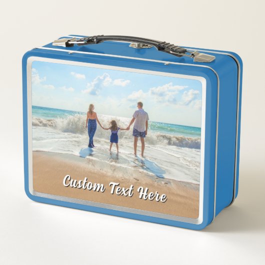 Create Your Own Photo Metal Lunch Box with Text (Rückseite)