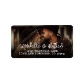 Create Your Own Photo Return Address Adressaufkleber (Vorne)