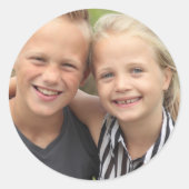 Create Your Own Photo Runder Aufkleber (Vorderseite)