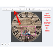 Create Your Own Photo Rustic Wood Clock Große Wanduhr