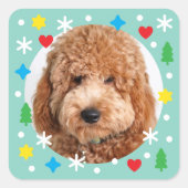 Create Your Own Photo Sticker Holiday Green (Vorderseite)