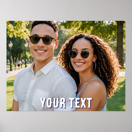 create your own photo text engagement  poster (Vorne)