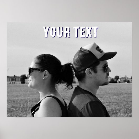 create your own photo text engagement  poster (Vorne)