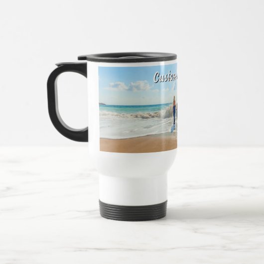 Create Your Own Photo Travel Mug Gift Custom Text Reisebecher (Links)