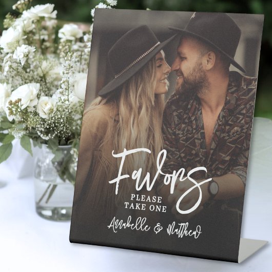 Create Your Own Photo Wedding Favor Table Sign Sockelschild