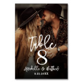 Create Your Own Photo Wedding Favor Table Sign Tischnummer (Vorderseite)