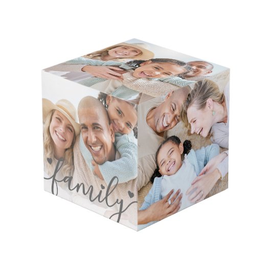 Create Your Own Picture Family Photos Würfel (Vorderseite Schrägansicht)
