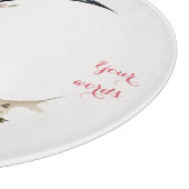 Create Your Own Pink Meadow Floral Crescent Moon Schneidebrett (Ecke)