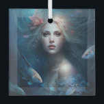 Create Your Own Pisces Sun Sign Zodiac Goddess Ornament Aus Glas<br><div class="desc">This ornament features magical, mystical artwork that you can customize by personalizing it for annual sacred wheel sabbats & other celebrations. They also make terrific gifts for friends, family & sister witches. Inspired by a desire to help others express themselves: their moods, thoughts, feelings, beliefs – all of the things...</div>