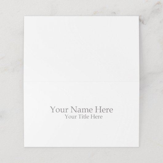 Create Your Own Platzkarte (Außenseite Aufgefaltet)