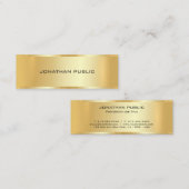 Create Your Own Professional Elegant Faux Gold Mini Visitenkarte (Vorne/Hinten)