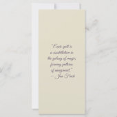 Create Your Own Purple Fox Floral Bookmark Card (Rückseite)