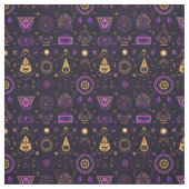 Create Your Own Purple & Gold Pagan Symbols Black Stoff (Muster)