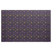 Create Your Own Purple & Gold Pagan Symbols Black Stoff (Fat Quarter (45,7 x 55,9 cm))