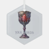 Create Your Own Purple & Red Gothic Chalice Ornament Aus Glas (Vorderseite)