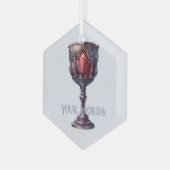 Create Your Own Purple & Red Gothic Chalice Ornament Aus Glas (Vorderseite Links)