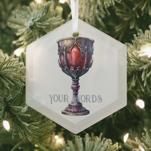 Create Your Own Purple & Red Gothic Chalice Ornament Aus Glas (Insitu)