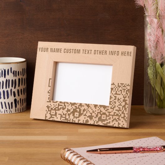 Create Your Own QR Code and Text Engraved Frames Geätzte Rahmen (Links)