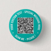 Create Your Own QR Code Buttons Personalized Text (Vorderseite)