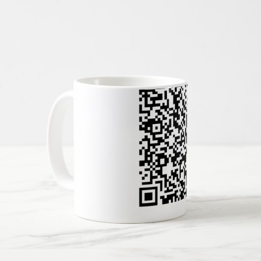 Create Your Own QR Code Funny Coffee Mug Gift Kaffeetasse (Vorderseite Links)