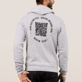 Create Your Own QR Code Hoodie Personalized Text (Rückseite)
