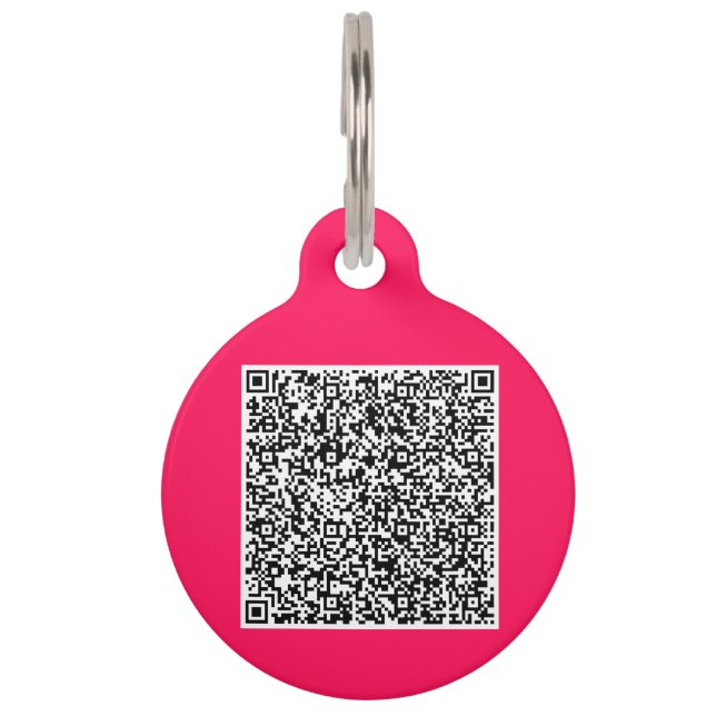 Create Your Own QR Code Pet ID Tags Choose Colors Haustiermarke (Rückseite)