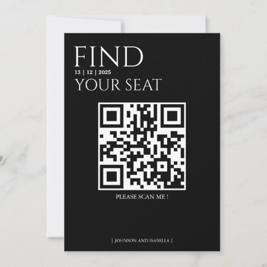 Create your own QR Code Seating Chart (Vorderseite)