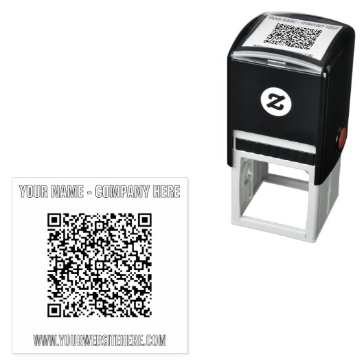 Create Your Own QR Code Stamp Template Custom Text Permastempel (Beispiel)