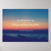 Create Your Own Quote Lake Sunset Poster (Vorne)