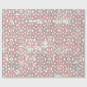 Create Your Own Red & Green Geometric Deer Geschenkpapier (Flach)