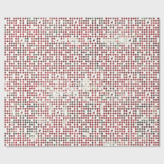 Create Your Own Red & Green Geometric Deer Geschenkpapier (Flach)