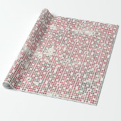 Create Your Own Red & Green Geometric Deer Geschenkpapier (Ungerollt)