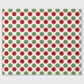 Create Your Own Red, Green & Gold Polka Dots Geschenkpapier (Flach)