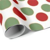 Create Your Own Red, Green & Gold Polka Dots Geschenkpapier (Rolleneckpunkt)