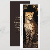 Create Your Own Regal Cheetah Floral Bookmark Card (Vorne/Hinten)