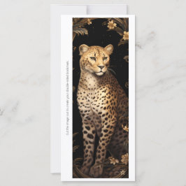 Create Your Own Regal Cheetah Floral Bookmark Card