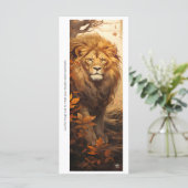 Create Your Own Regal Floral Lion Bookmark Card (Stehend Vorderseite)
