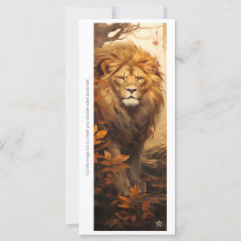 Create Your Own Regal Floral Lion Bookmark Card