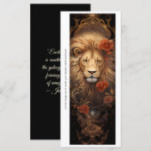Create Your Own Regal Lion Roses Bookmark Card (Vorne/Hinten)