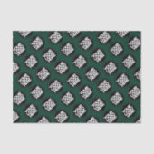 Create your own Repeating Logo Background Green Seidenpapier (Vorderseite)