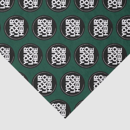 Create your own Repeating Logo Background Green Seidenpapier (Ausschnitt)