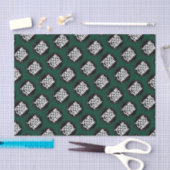 Create your own Repeating Logo Background Green Seidenpapier (Handwerk)
