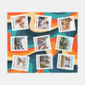 Create Your Own Retro Photo Collage Fleecedecke (Vorderseite (Horizontal))