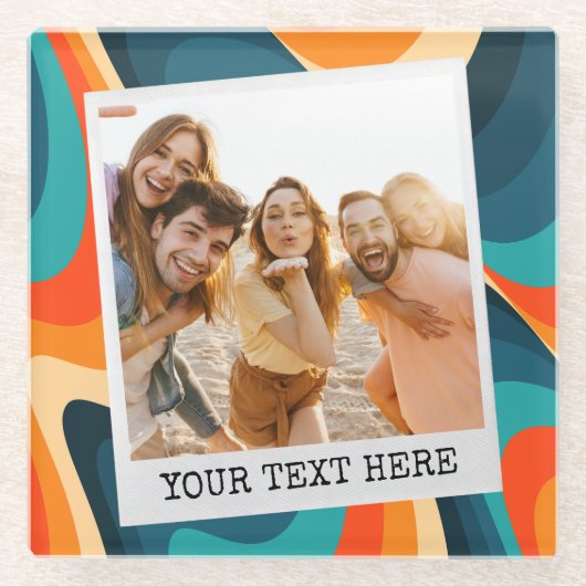 Create Your Own Retro Photo Glasuntersetzer (Vorderseite)