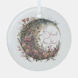 Create Your Own Romantic Roses Floral Moon Ornament Aus Glas