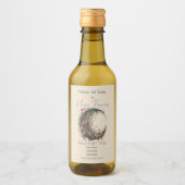 Create Your Own Romantic Roses Floral Moon Weinetikett (Vorderseite)