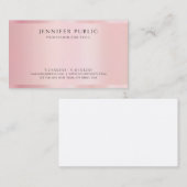 Create Your Own Rose Gold Professional Luxury Visitenkarte (Vorne/Hinten)