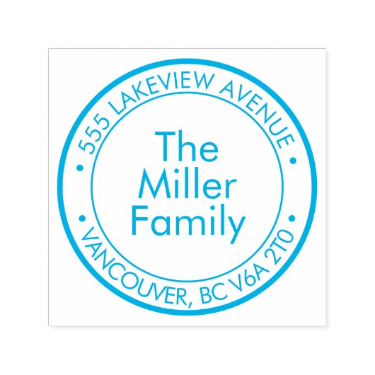 Create Your Own Rubber Family Address Stamp Permastempel (Design)