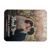 Create your own rustic photo Thank you Wedding Magnet (Horizontal)